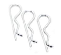 Acciaio inossidabile a forma di R perno a molla Coppiglie a molla in acciaio al carbonio tipo R, argento, misure multiple, confezione da 2-10(M4x75 5pcs)