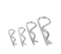Acciaio inossidabile a forma di R perno a molla Coppiglie a molla tipo R in acciaio inossidabile 304 argento M1.2-M6x25-120mm(M2x40 (20pcs))
