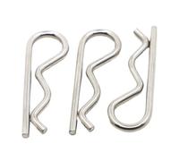 Acciaio inossidabile a forma di R perno a molla Coppiglie for capelli a molla tipo R in acciaio inossidabile, argento, diverse misure(M3.5x70 2pcs)