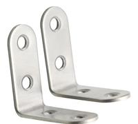 Acciaio inossidabile ad angolo destro a forma di L, staffa in metallo a 90 gradi per rinforzo dei mobili, supporto per scaffali, tavoli e progetti fai-da-te 10 pezzi argento