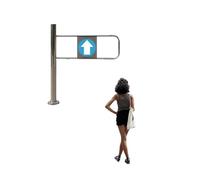 Acciaio Inossidabile Barricata Porte Di Accesso, Supermercato Ingresso A Singolo Cancello Sicurezza，（Senso unico ）, per Magazzini Centri Commerciali Shopping(Left,W55cm/21.6in/1.8ft)