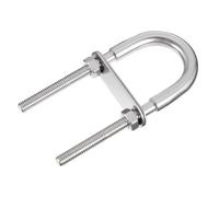 Acciaio Inossidabile Bullone a U 2 Pezzi per Marine e Cantiere | Finitura Lucida, Contorni Lisci, per Pali Cilindrici e Accessori di Rigging, Argento