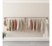 Acciaio Inossidabile Clothig Store Display Stads Garmet Rack Moder Simple Garmet Bar Retail Gold Coat Racks Multiuso Heavy Duty Hagig Rod Closet Orgaizer Portasciugamani Appendiabiti, Length 180CM