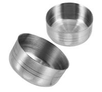 Acciaio Inossidabile Coperchio Argento per Shaker, 2 Pezzi | Installazione Facile, Superficie Liscia, per Shaker Latte Tè e Bicchiere Miscelatore, Uso Casa Bar e Ristorante