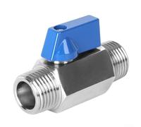 Acciaio inossidabile da 1/8 di pollice per la mini valvola a sfera con filettatura NPT FxM per controllo fluido in strumentazione analitica e sensori