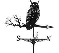 Acciaio Inossidabile Decorativo Banderuola Cortile Giardino Architettura Tetto Strumenti di Misurazione Tetti Giardino Montaggio Cortile Arredamento, Owl