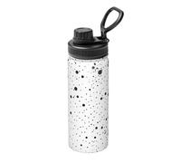 Acciaio inossidabile del bollitore isolato 18oz della stampa di stampa del punto bianco e nero per il viaggio di fitness di sport