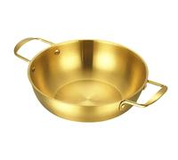 Acciaio inossidabile Dry Noodle Ramen Cooker; Frutti di mare Sapore Golden Noodle Pot; Piccolo due manici Soup Cookware; Instant Noodles Pot