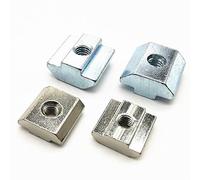 Acciaio inossidabile filettato a T Dadi a scanalatura a T M3-M10 per profili in alluminio serie 20-45, confezione da 5 o 10 pezzi(20series M4 10Pcs)