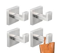 Acciaio Inossidabile Ganci Da Parete - 4 Pezzi Attaccapanni Lisci E Antiruggine - Ganci Da Parete Per Il Bagno - Per Cucina Bagno Ambienti Interni Abitazione Indumenti Cappelli Asciugamani Accappatoio