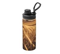 Acciaio inossidabile isolato 18oz della stampa del campo di grano del bollitore per il viaggio di forma fisica di sport