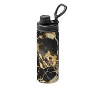 Acciaio inossidabile isolato 18oz della stampa dorata della stampa di marmo nero del bollitore per il viaggio di fitness di sport