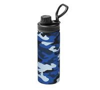 Acciaio inossidabile isolato blu del bollitore della stampa 18oz di stampa di Camo per il viaggio di fitness di sport