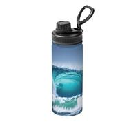 Acciaio inossidabile isolato del bollitore della stampa dell'onda dell'oceano 18oz per il viaggio di fitness di sport