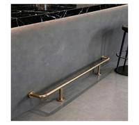 Acciaio Inossidabile Kit Corrimano Per Bancone, Accessori Per Montaggio Sottobanco Corrimano Da 80-800 cm Per Interni/esterni, Uso Commerciale Ristorante Isola(Gold-b,200cm)