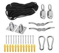 Acciaio Inossidabile M20 Sollevamento Block Block Set Attrezzatura Idonea Per Le Gru Passi Da Ginning Pesante 50 Kg Carico Lavoro Sicuro Hardware Attacco Sicuro