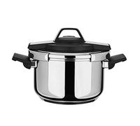 Acciaio inossidabile pentola a pressione, Multi-Impostazione pentola a pressione con Universal-Locking, Acciaio inossidabile lucidato, piano cottura a gas piano cottura a induzione universale(5L)