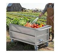 Acciaio Inossidabile Per Impieghi Gravosi Carrello Multiuso Con Vasca Di Immersione, Carrelli Per La Raccolta E Lo Stoccaggio Di Prodotti Agricoli - Grande Capacità(100x50x50cm)