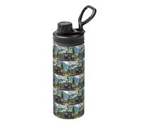 Acciaio inossidabile portatile del bollitore di sport isolato 18oz di stampa del treno a vapore per il campeggio della palestra