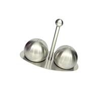 Acciaio inossidabile Sali Peperoni Shaker Set Condimenti Spezie Barattoli di Cottura Bottiglia di condimento con Base Stand per Cucina Peperoni Portabottiglie Strumento da Cucina