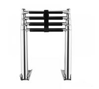 Acciaio Inossidabile su Scala Pieghevole a 4 gradini con impugnature in Gomma Non Slip compatibili per Le Barche Marine e Gli Accessori Hardware di Yacht in Stile winibo