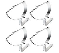 Acciaio Inossidabile Tagliabiscotti 4 Pezzi Menorah | Argento, Linee Lisce e Forma Uniforme, per Pancake e Argilla Creativa