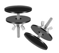 Acciaio Inossidabile Tappo Foro Rubinetto Lavello 2 Pezzi Copriforo Lavandino per Lavello da Cucina e da Bagno 5 cm Coperchio Foro Del Rubinetto Prova di Perdite Nero