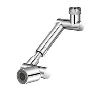 Acciaio Inossidabile Universale 1440 ° Girevole Braccio Robotico Estensione Rubinetto Aeratore Prolunga Lavello Cucina 2 Modalità Flusso Acqua Ben Fatto(Silver)