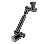 Acciaio Inossidabile Universale 1440 ° Girevole Braccio Robotico Estensione Rubinetto Aeratore Prolunga Lavello Cucina 2 Modalità Flusso Acqua Ben Fatto(Black)