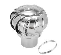 Acciaio Inossidabile Ventilatore a turbina da Tetto, Girevole Fumaiolo ø 75mm-300mm, Base tonda Testa Girevole per Camino, Uso Domestico Industriale, Alle Intemperie(250mm/9.85in(304))