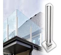 Acciaio inossidabile Vetro Balaustra Post Indoor/Outdoor Sistema di ringhiera Scala Durevole Pannello di Vetro Morsetto Bianco Guardrail per la Sicurezza Poteau Garde Corps Verre