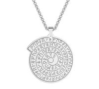 Acciaio inossidabile Viking Calendar One Character Replica Ciondolo Collana Hip-Hop Punk Accessorio