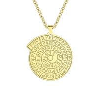 Acciaio inossidabile Viking Calendar One Character Replica Ciondolo Collana Hip-Hop Punk Accessorio