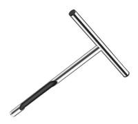 Acciaio Inox 304 Campionatore di Terreno Argento Manico a T | Punta Affilata, Campionamento Rapido e Preciso, per Aiuole, Prato, Selvicoltura e Analisi Sul Campo