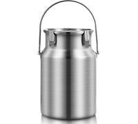 Acciaio Inox 304 Lattina Del Latte, Per Uso Intensivo Secchio Del Latte Secchio Per Vino Bidone Per Olio,Bevanda Distributore Con Coperchio Ermetico E Maniglia,A Prova Insetti Umidità 10L