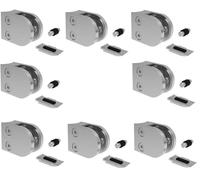 Acciaio Inox 8 X Supporto IN Vetro 50x40 Tubo 42,4 Semicerchio Sicurezza V2A