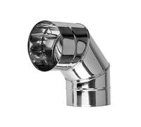 Acciaio Inox 90 Gradi Gomito Camino Liner Bend 90° Multi Fumaria Stufa Tubo