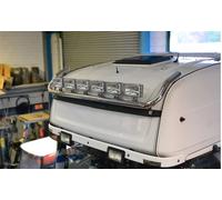 Acciaio Inox Barra Tettuccio + Rettangolare Proiettore per Mercedes Actros MP4