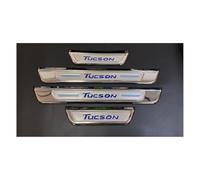 Acciaio Inox Battitacco per Auto Sticker Protezione Davanzale Della Porta Protezione Antigraffio Soglia Styling per Hyundai Tucson 2015-2018 2019 2020 2021 2022 2023 2024, 4 Pezzi