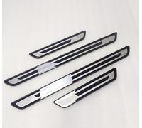 Acciaio Inox Battitacco per Auto Sticker Protezione Davanzale Della Porta Protezione Antigraffio Soglia Styling per BMW X1 2022-2024 (U11), 4 Pezzi,Black