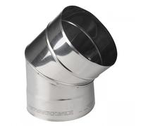 Acciaio Inox Canna Fumaria Gomito 45 Gradi Camino Tubo Curva Multi Benzina Stufe
