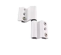 Acciaio Inox Cerniere 1 pcs Aluminum Alloy Door and Window Hinge Broken Bridge Heat Insulation Flat Open Window Hinge Hardware Folding Thickened Hinges per Armadio Hardware (Color : White-45mm Left