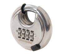 Acciaio Inox Combinazione Disco Lucchetto 4-Digit 70mm Sicurezza Combinazione