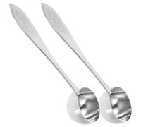 Acciaio Inox Cucchiaino Dosatore Caffè 2 Pezzi | Finitura Lucida a Specchio, per Ingredienti Liquidi e Crema, Pulizia Rapida, Uso Cucina e Pasticceria