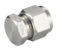 Acciaio Inox Doppio Boccola IN Ottone Raccordo a Compressione 3/8” Od C/W Cap