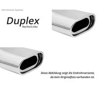 Acciaio Inox Duplex Impianto Completo Racing da Kat VW EOS 160x80mm Ovale Piatto