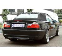 Acciaio Inox Duplex Scarico Sportivo BMW 3er E46 320d 2x70mm Taglienti