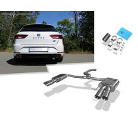 Acciaio Inox Duplex Sportivo Seat Leon Pezzi 5F Cupra 300 Ogni 2x80mm Rotondo