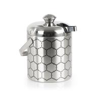 Acciaio Inox Ghiaccio Secchio Con Molecule Motivo Include Set Di Tenaglie