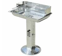 Acciaio Inox Griglia da Giardino Grill con Gambe Barbecue Griglia
